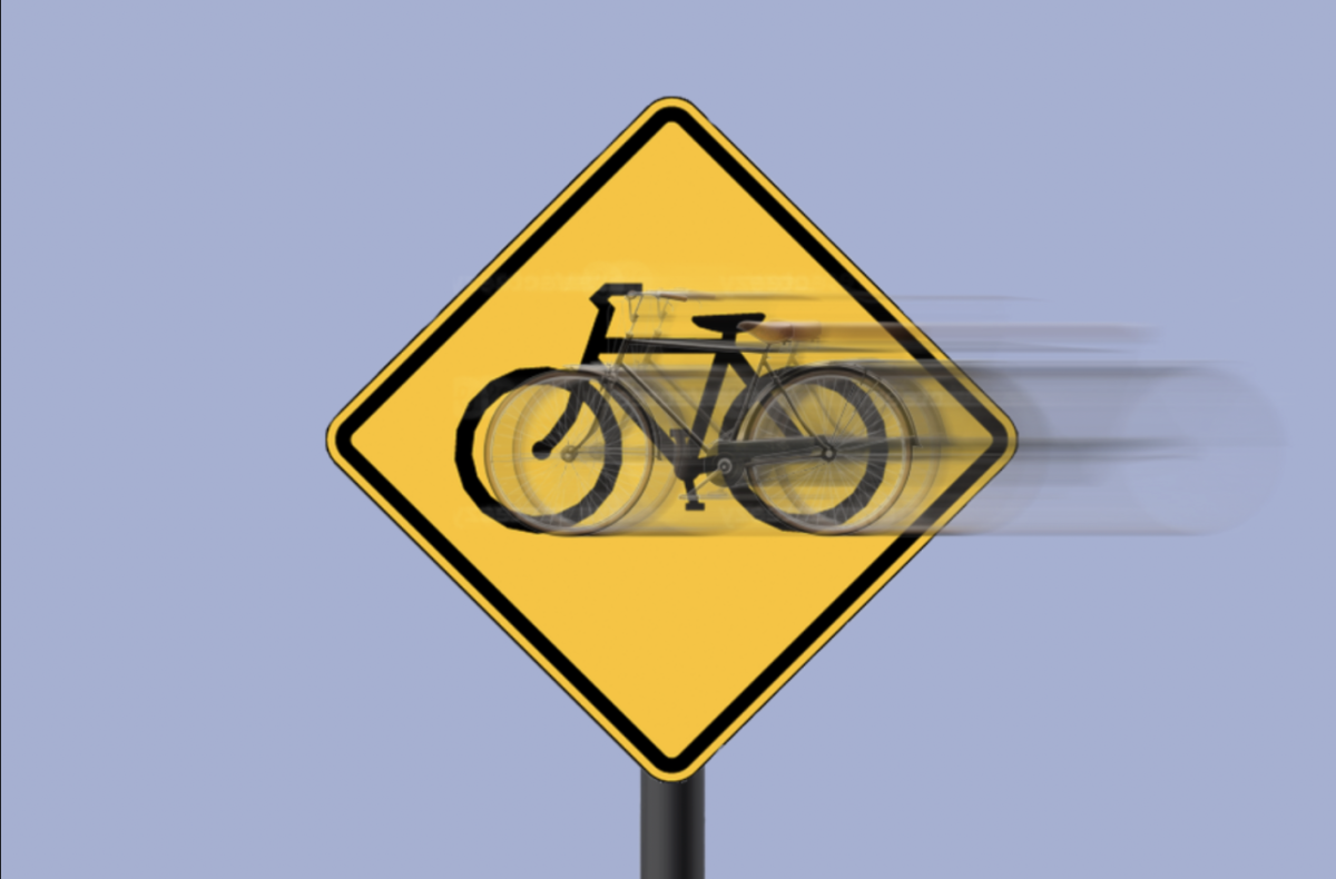 Phase 2A of the Stevens Creek Bike Project will extend concrete biking barriers from Wolfe to De Anza. Illustration | Kaia Yuan